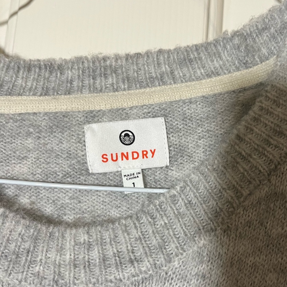 Grey Pattern Sweater - image 3